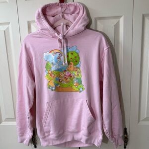 Nintendo Kirby Whispy Woods Picnic Hoodie Pink Mens size M Gamer Geek Loveable
